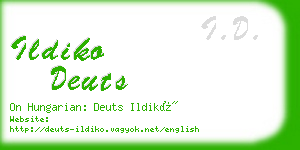 ildiko deuts business card